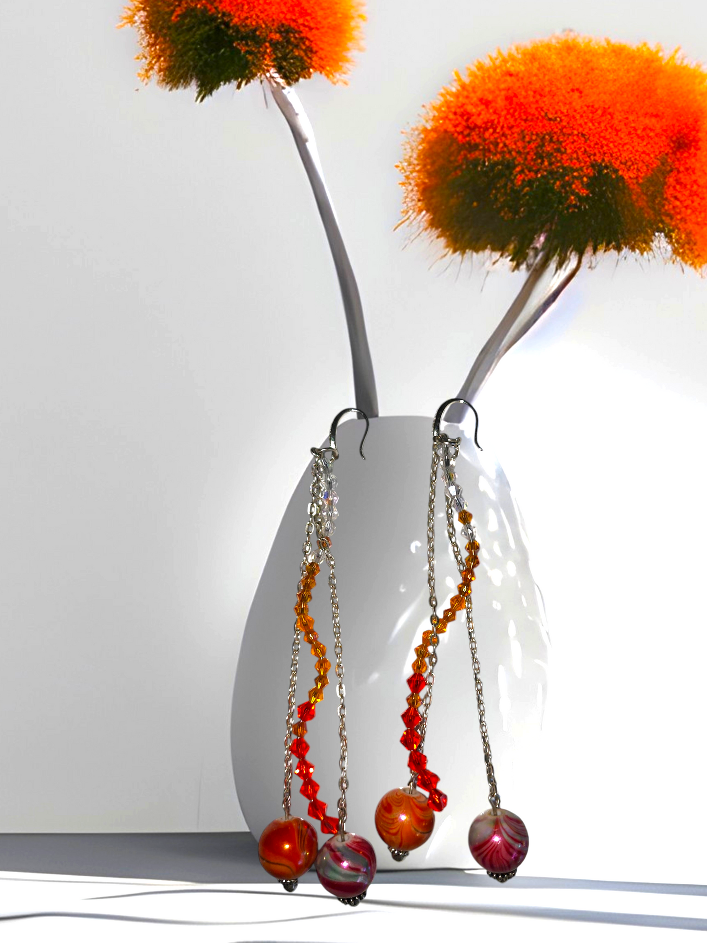 Sunset Bloom Dangle Earrings